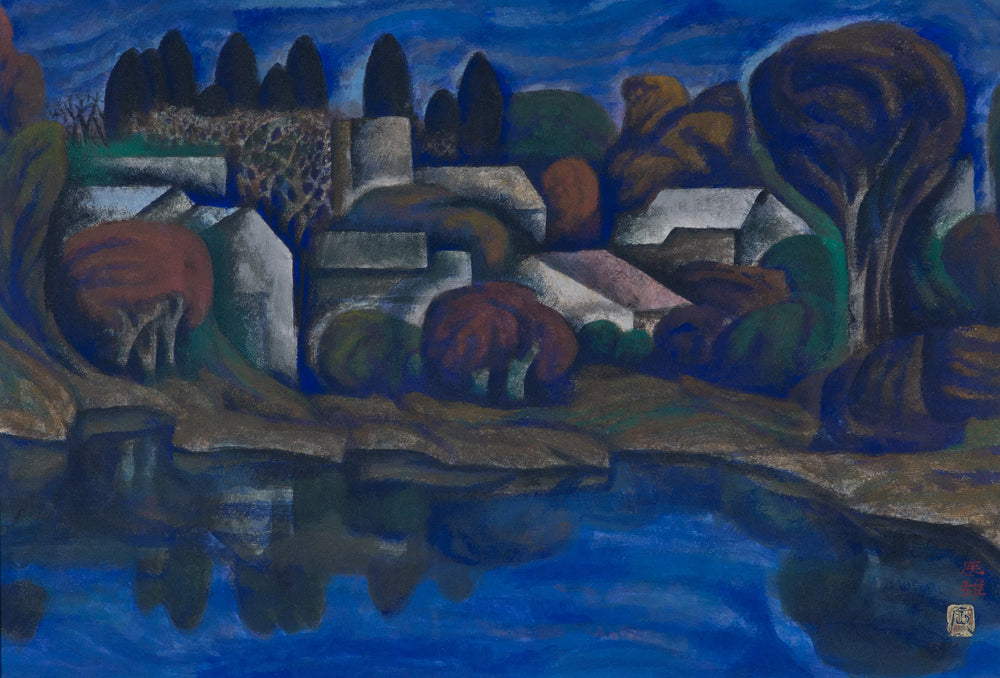 Tatsuo Takayama “Ie (The House)” 52.0×75.8cm (Size 20, Large) 7.3kg Framed
