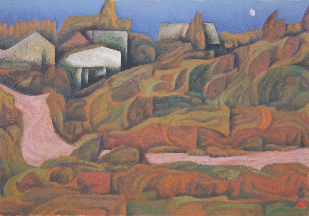 Tatsuo Takayama “Oka (Hill)” 62.6×88.9cm (Size 30, Small) 8.6kg Framed
