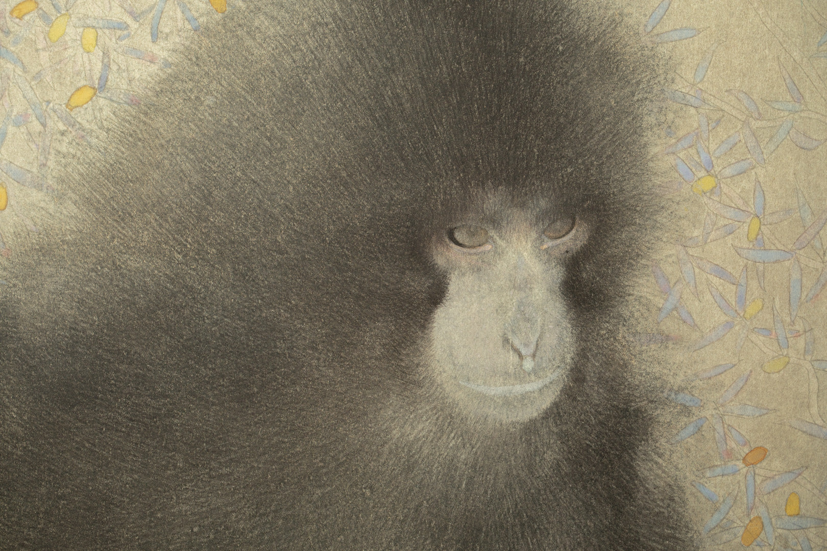 alt="Close-up detail of Gen painting by Koichi Takeuchi in Nihonga style"