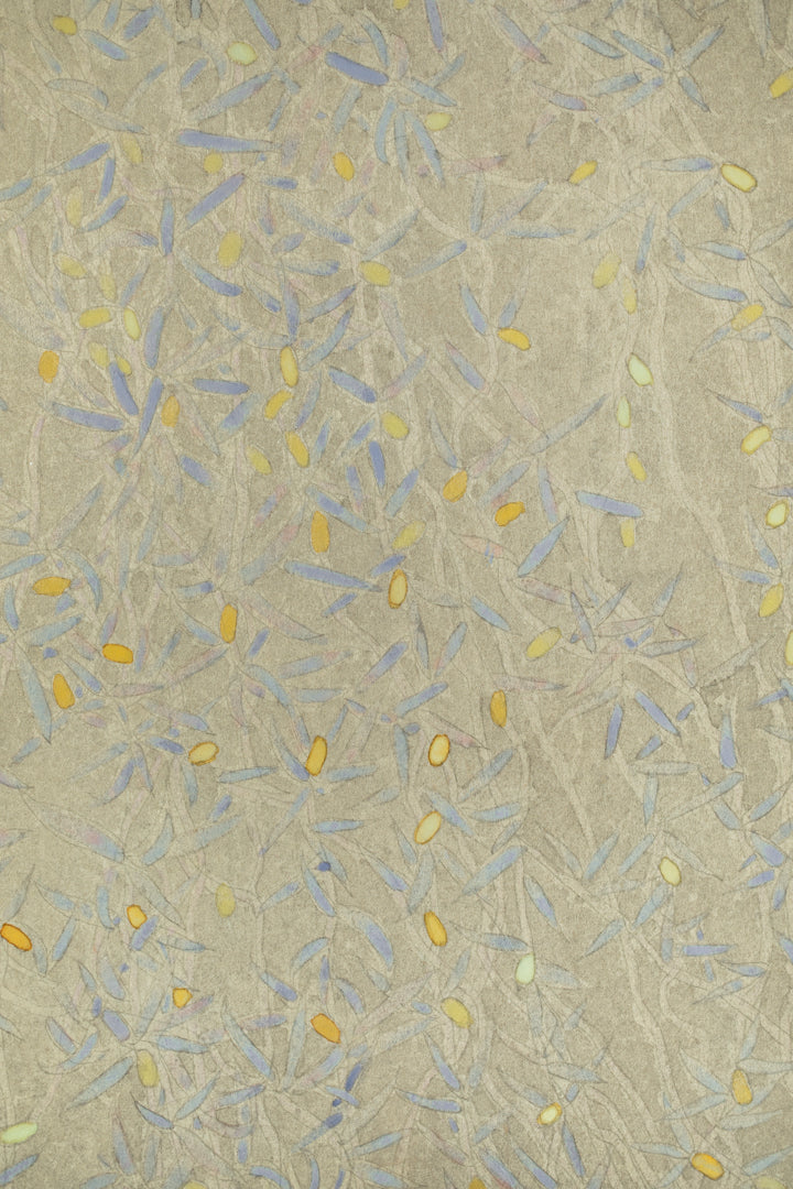 alt="Close-up detail of Gen painting by Koichi Takeuchi in Nihonga style"