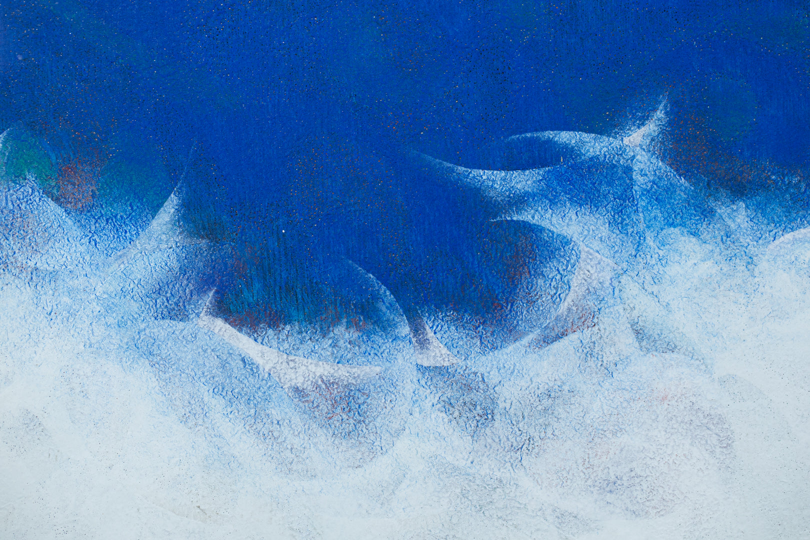 alt="Close-up detail of The Great Hawk painting showing the hawk’s feathers and moonlit sky by Tatsuoki Ichino in Nihonga style"
