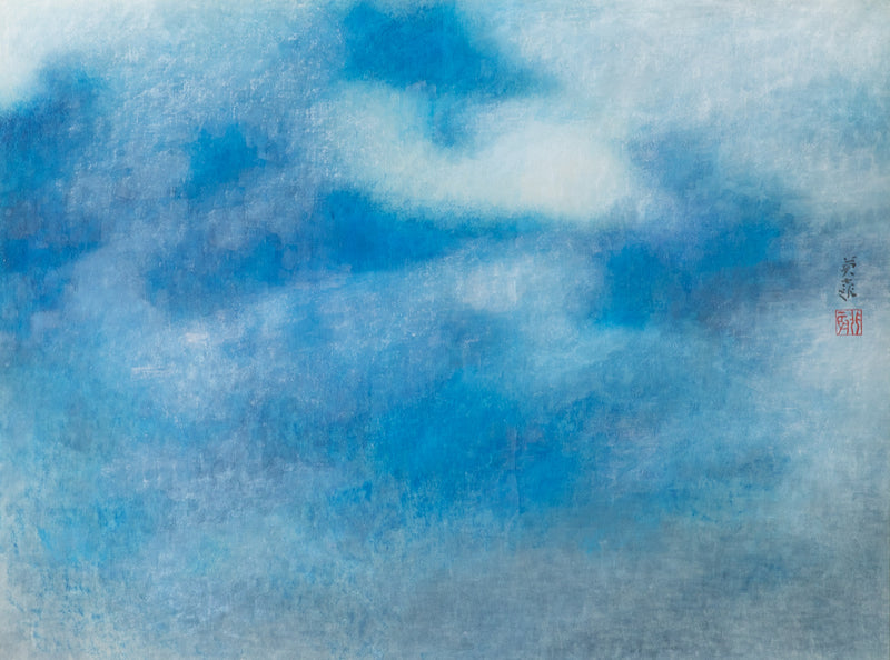 岩橋英遠「游雲無心」　60.9×80.8㎝（25号）　11.8kg 額付き