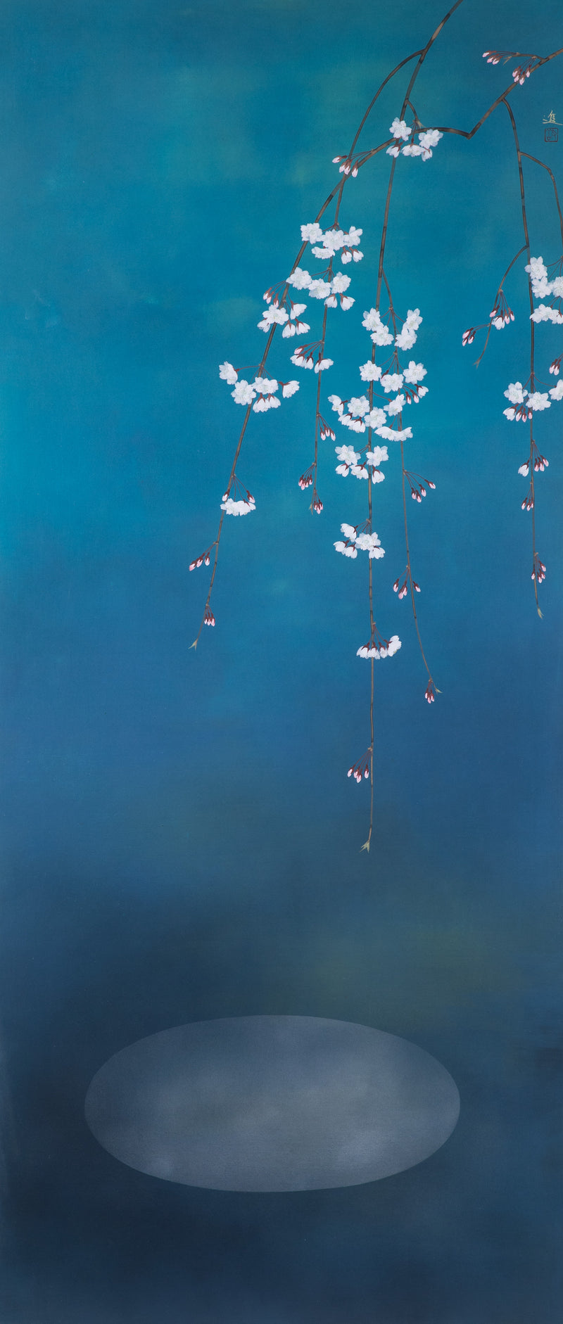 牧　進　「夢見月」　148.9×65.0㎝（80号変形）　14.8kg 額付き　