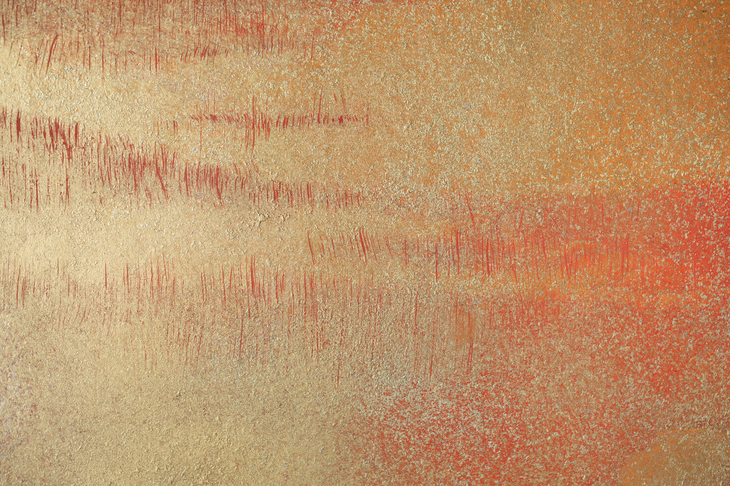 alt="Close-up detail of Reimei painting by Yoshihiro Shimoda in Nihonga style"
