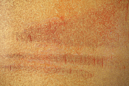alt="Close-up detail of Reimei painting by Yoshihiro Shimoda in Nihonga style"
