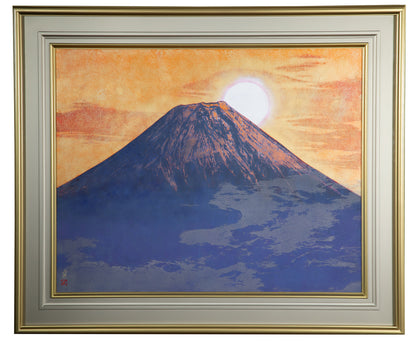 alt="Framed Reimei painting by Yoshihiro Shimoda in Nihonga style"
