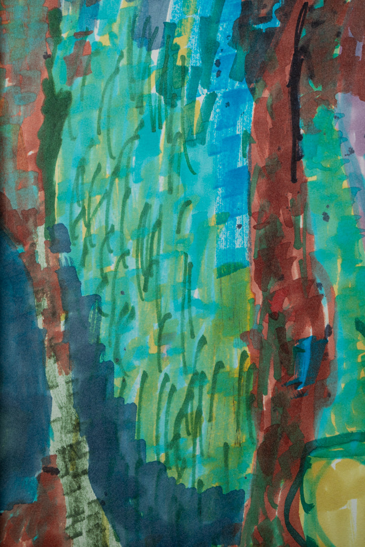 髙山辰雄　「抱かれる」　45.5×41.5㎝（8号）　5.3kg　額付き
