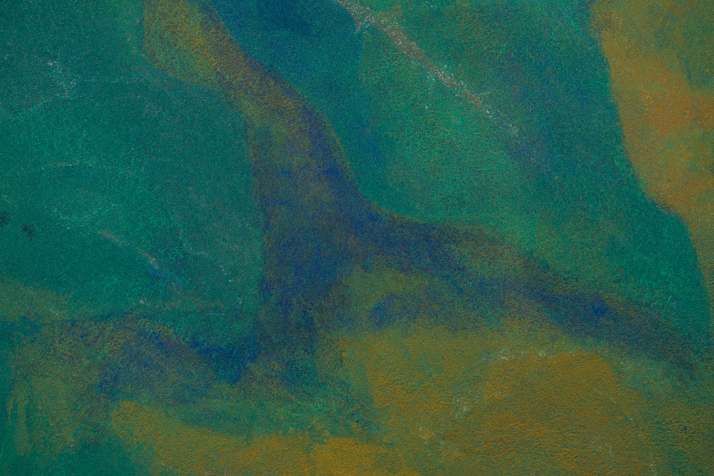 alt="Close-up detail of Inko (The Parakeets) painting showing the vivid green parakeets and colorful leaves by Tatsuo Takayama in Nihonga style"
