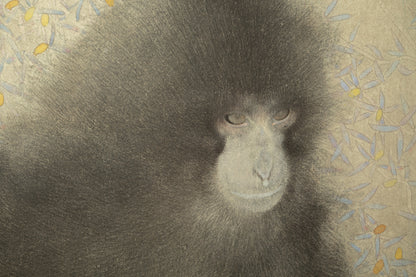 alt="Close-up detail of Gen painting by Koichi Takeuchi in Nihonga style"
