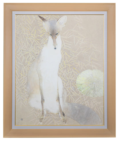 alt="Framed The Silver Night painting by Koichi Takeuchi in Nihonga style"
