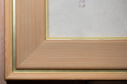 alt="Close-up detail of Kitsune (The Fox) painting showing the fox’s fur texture and piercing gaze by Koichi Takeuchi in Nihonga style"
