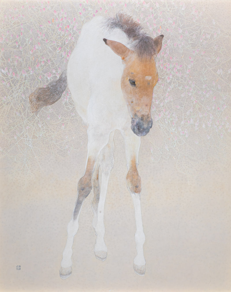 竹内浩一　「仔」　100.5×80.5㎝（40号）　9.2㎏　額付き